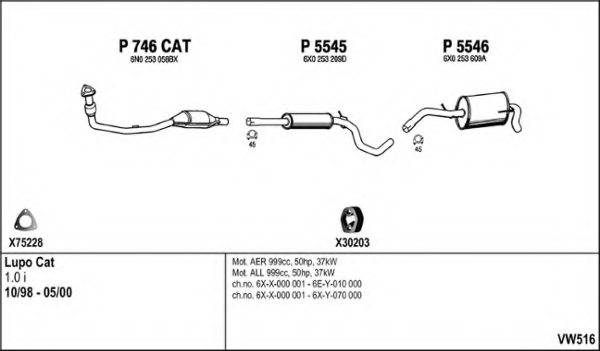 FENNO VW516 Exhaust System